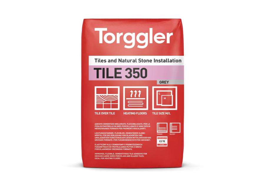 Zdjęcie: Szary klej elastyczny 25 kg Tile Adhesive 350 (Grey) TORGGLER