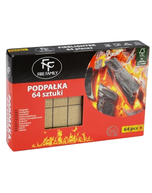 Zdjęcie: Podpałka 64 kostki FIRE FAMILY