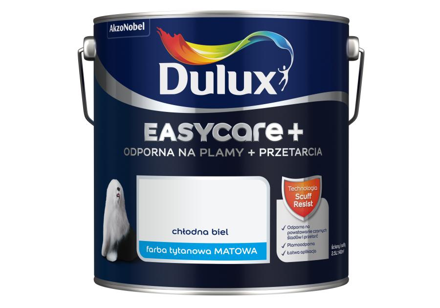 Zdjęcie: Farba Easy Care + Przetarcia chłodna bial 2,5 L DULUX