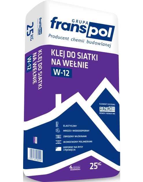 Zdjęcie: Klej do siatki na wełnie W-12, 25 kg FRANS-POL