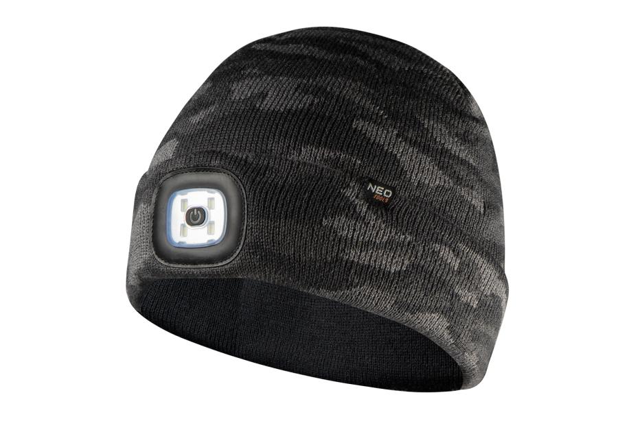 Zdjęcie: Czapka z latarką LED, dwuwarstwowa Camo Urban NEO