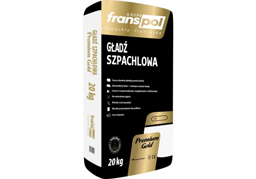 Zdjęcie: Gładź szpachlowa Premium Gold 20 kg FRANS-POL