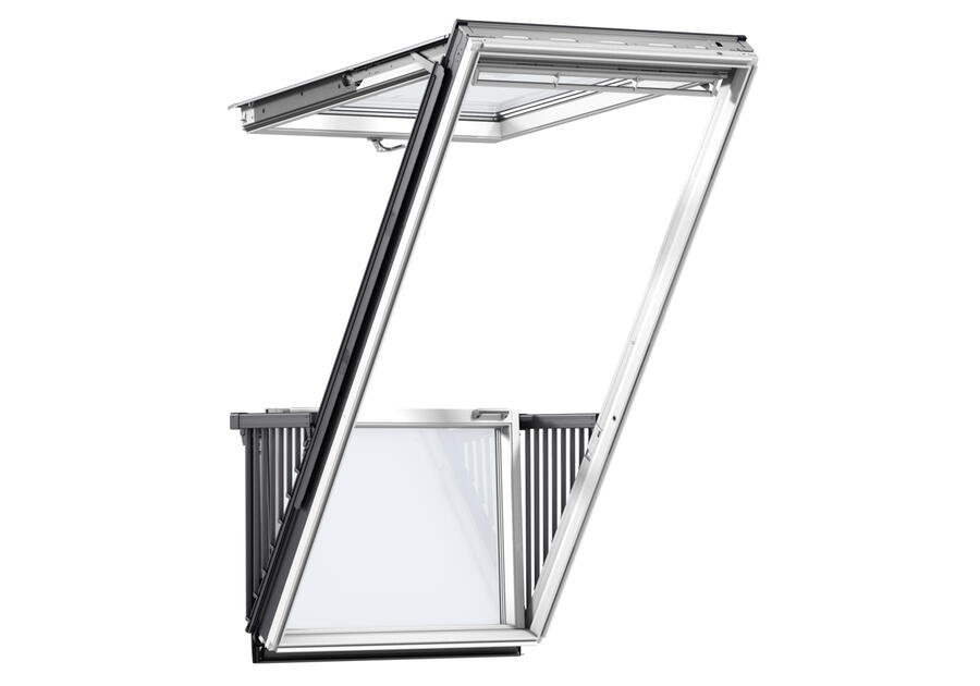 Zdjęcie: Balkon Cabrio GDL SK19 2066 malowane na biało VELUX