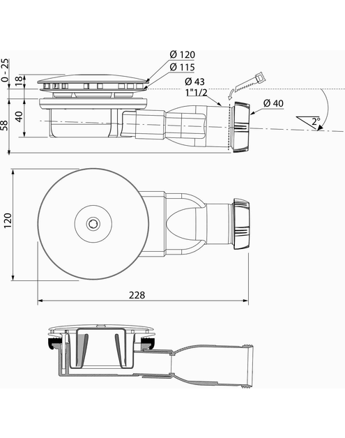 Zdjęcie: Odpływ brodzikowy Slim 90 mm TYCNER