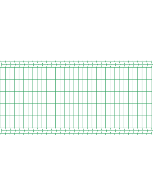 Zdjęcie: Panel ogrodzeniowy 1,23x2,5 m ocynk + ral6005, 75x200 mm oczko POLBRAM