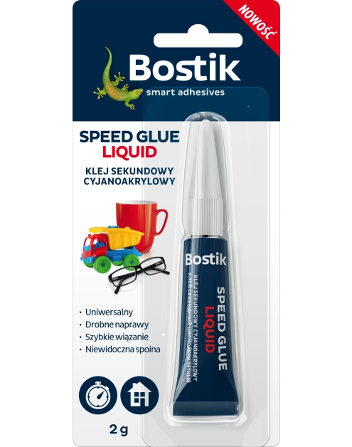 Zdjęcie: Klej sekundowy cyjanoakrylowy 2 g  Speed Glue Liuid BOSTIK