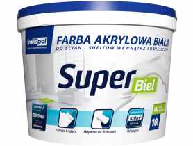 Farba akrylowa Super Biel 10 L FRANS-POL