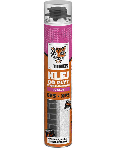 Zdjęcie: Klej do płyt styropianowych EPS-XPS, szary 750 ml TIGER