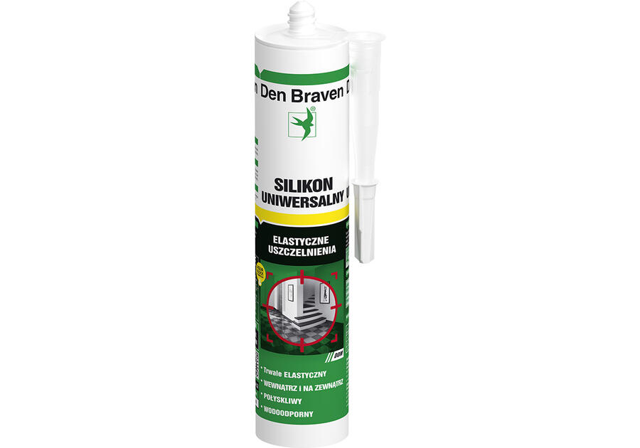 Zdjęcie: Silikon uniwersalny Silicone 1001U bezbarwny 280 ml DEN BRAVEN