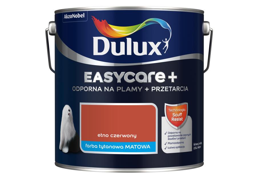 Zdjęcie: Farba lateksowa EasyCare+ Etno Czerwony 2,5 L DULUX