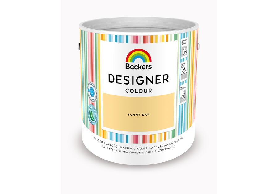 Zdjęcie: Farba lateksowa Designer Colour Sunny Day 2,5 L BECKERS