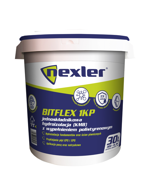 Zdjęcie: Hydroizolacja grubowarstwowa Bitflex 1KP 30 L NEXLER