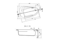 Zdjęcie: Wanna narożna asymetryczna Joanna New 140x90 cm lewa CERSANIT