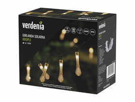 Girlanda solarna krople 100 led 12 m 11000 VERDENIA