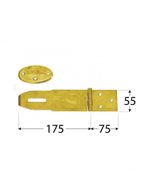 Zdjęcie: Zawias kryty z zamknięciem 17,5x7,5x5,5 cm ZZK75 DMX