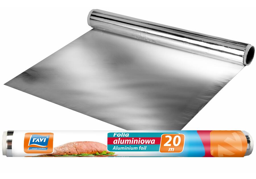 Zdjęcie: Folia aluminiowa 20m - 30 cm rolka RAVI