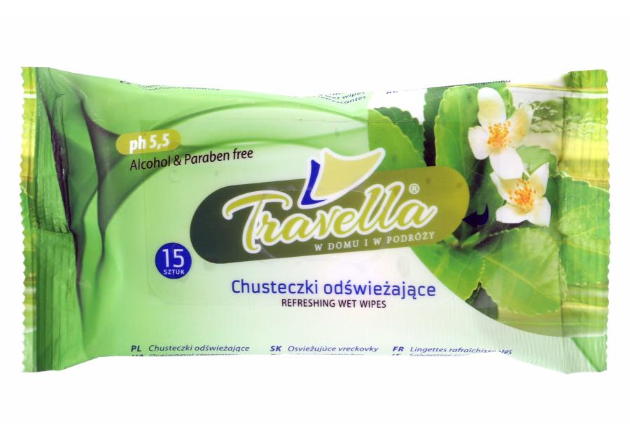 Zdjęcie: Chusteczki odświeżające Flower 15 szt. TRAVELLA