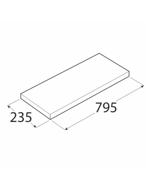 Zdjęcie: Półka samowisząca dąb sonoma 79,5x23,5cm VELANO