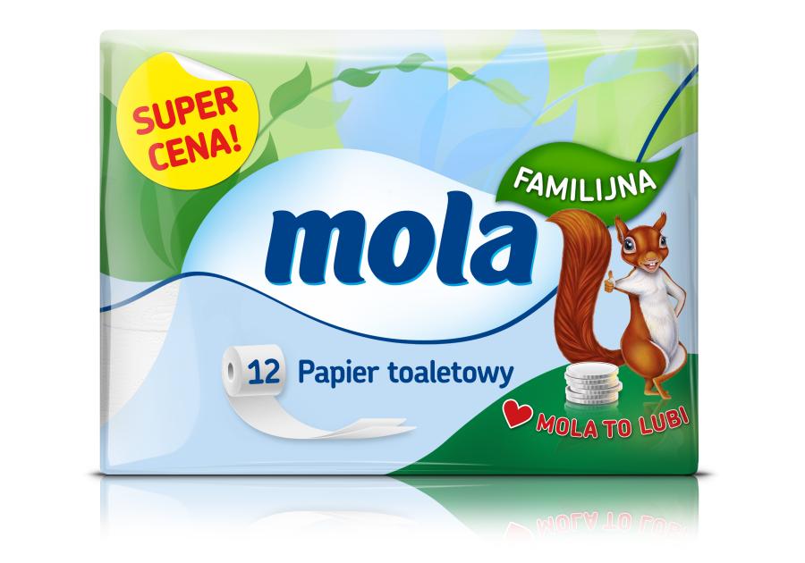 Zdjęcie: Papier toaletowy biały 12 szt. MOLA