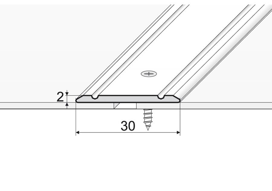 Zdjęcie: Listwa przypodłogowa A02 inox 180 cm EFFECTOR