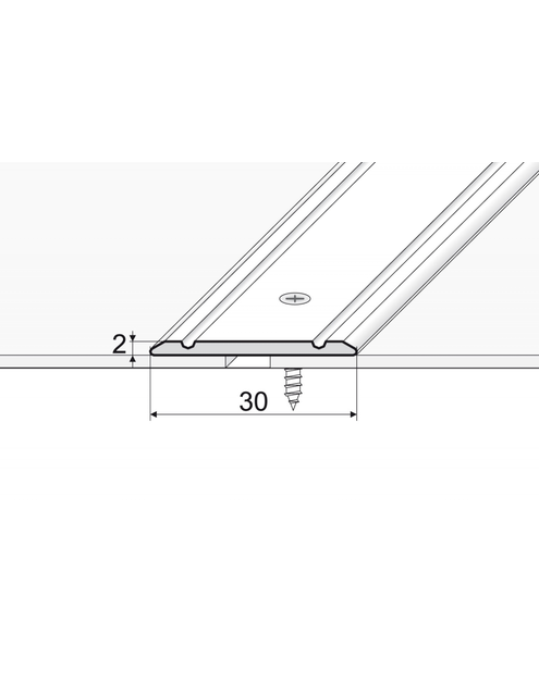 Zdjęcie: Listwa przypodłogowa A02 inox 180 cm EFFECTOR