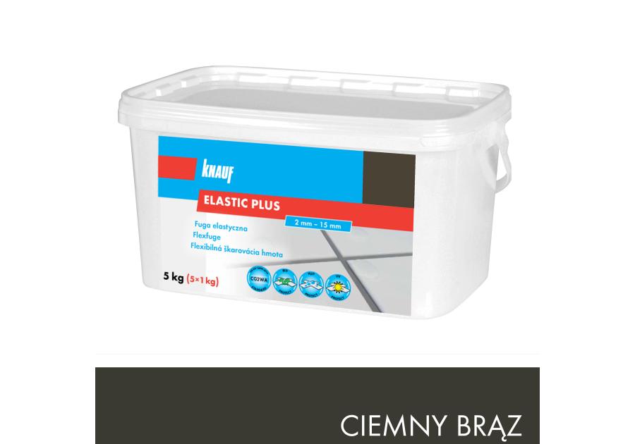 Zdjęcie: Fuga elastyczna Elastic Plus 5 kg ciemny brąz KNAUF