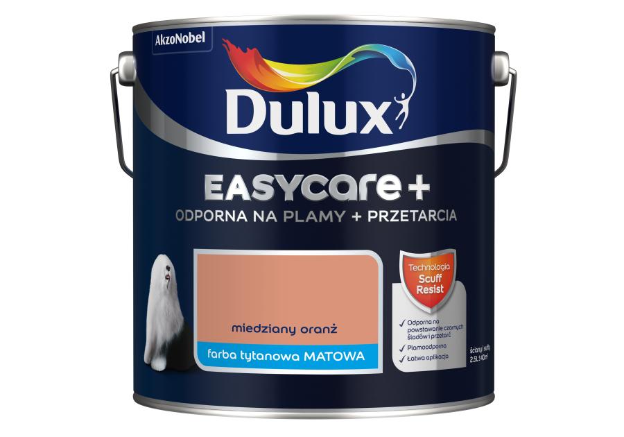 Zdjęcie: Farba lateksowa EasyCare+ Miedziany Oranż 2,5 L DULUX