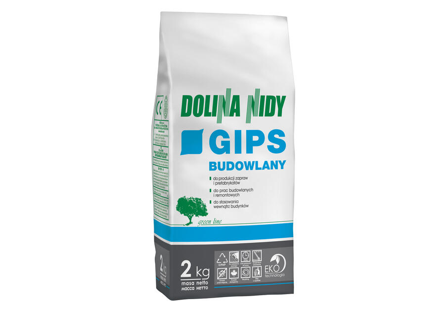 Zdjęcie: Gips budowlany 2 kg DOLINA NIDY