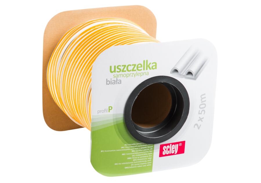 Zdjęcie: Uszczelka 2x50 m biała 9x3-6 mm SCLEY