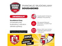 Zdjęcie: Klej budowlany Soudabond Easy z aplikatorem Genius Gun 750 ml SOUDAL