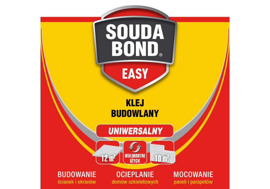 Zdjęcie: Klej budowlany Soudabond Easy z aplikatorem Genius Gun 750 ml SOUDAL