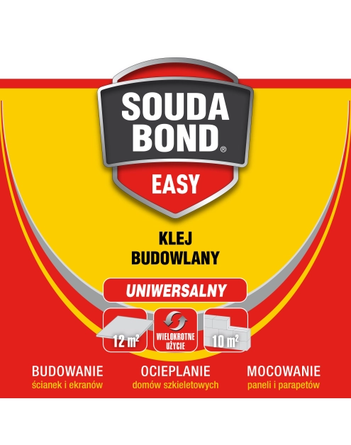 Zdjęcie: Klej budowlany Soudabond Easy z aplikatorem Genius Gun 750 ml SOUDAL