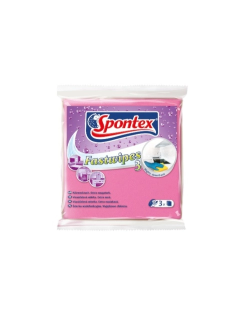 Zdjęcie: Ścierki uniwersalne Fast Wipes 3 szt. SPONTEX