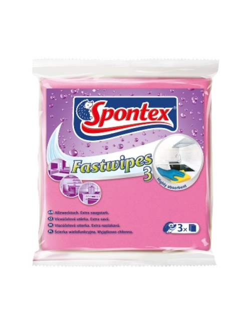 Zdjęcie: Ścierki uniwersalne Fast Wipes 3 szt. SPONTEX