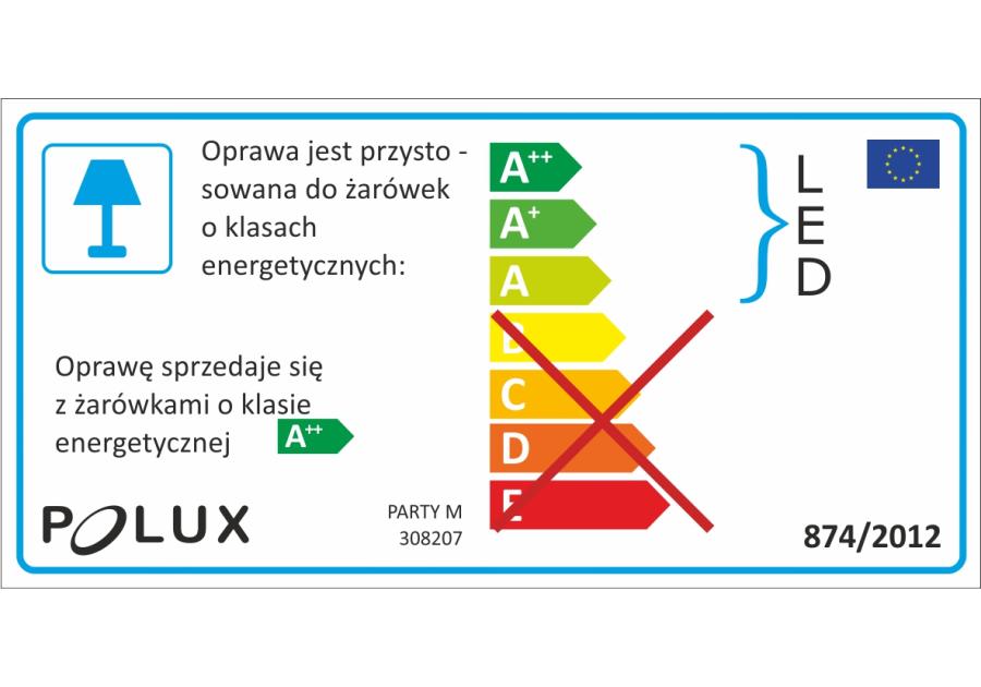 Zdjęcie: Girlanda 6,1 m E27 10xG45 mleczny 36V 6 W POLUX