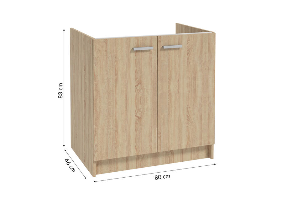 Zdjęcie: Szafka kuchenna pod zlewozmywak 80x50 cm dąb sonoma DEFTRANS