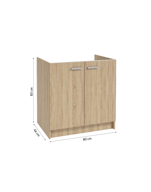 Zdjęcie: Szafka kuchenna pod zlewozmywak 80x50 cm dąb sonoma DEFTRANS