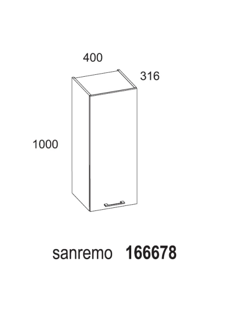 Zdjęcie: Szafka wisząca Modo 40 cm sanremo D4702 ELITA