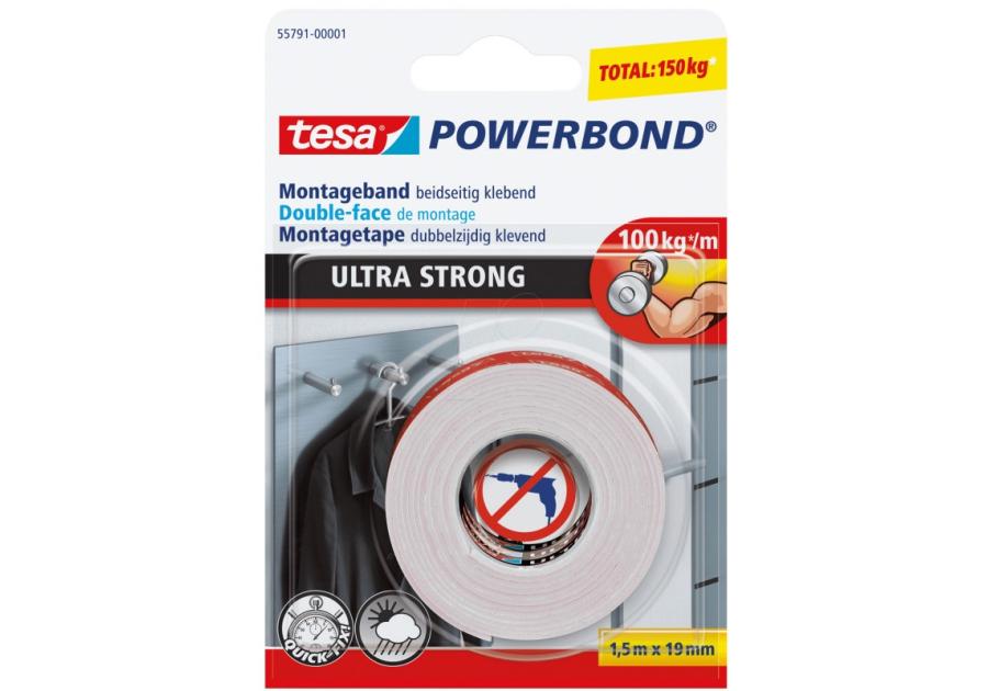 Zdjęcie: Taśma Powerbond supermocna 1,5m x 19mm TESA