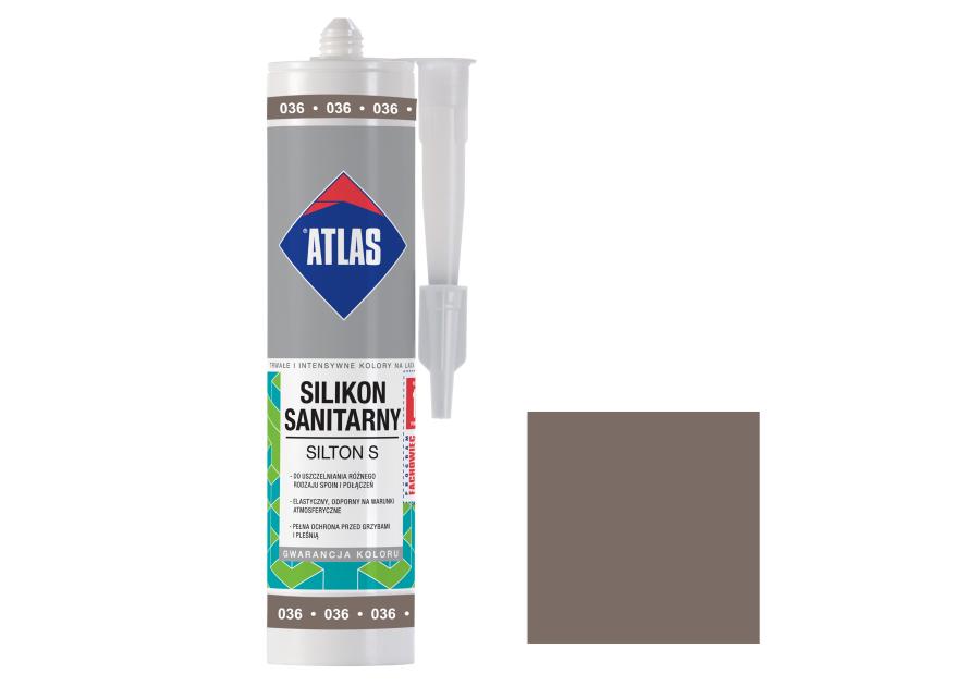 Zdjęcie: Silikon sanitarny Silton S ciemnoszary 280 ml ATLAS