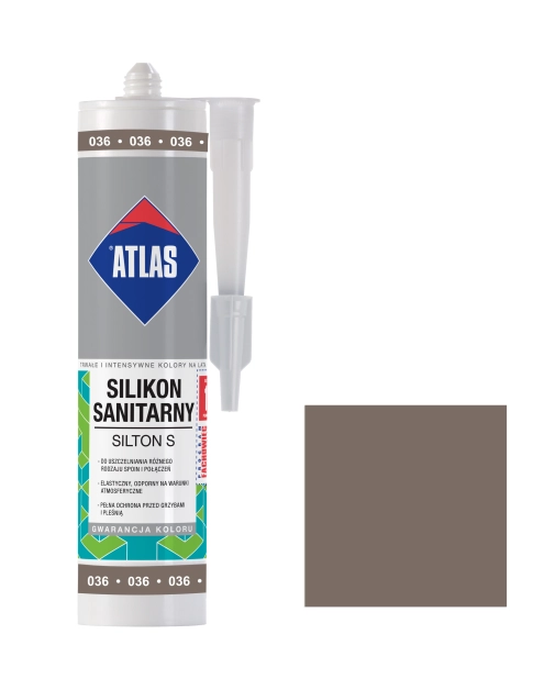 Zdjęcie: Silikon sanitarny Silton S ciemnoszary 280 ml ATLAS