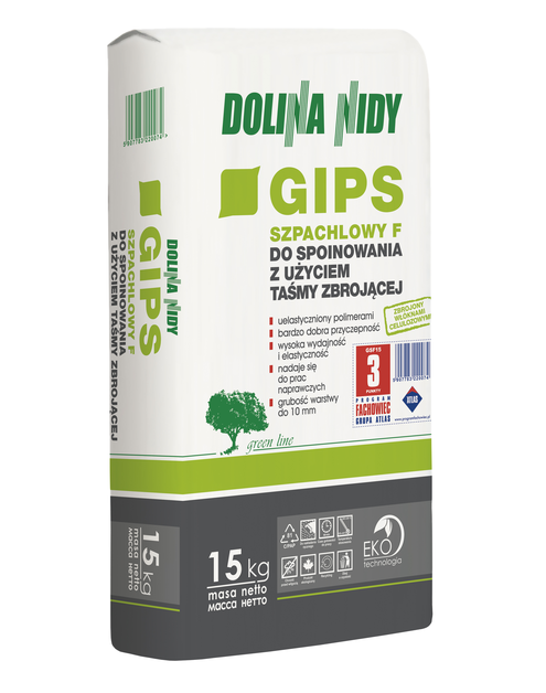 Zdjęcie: Gips szpachlowy F 15 kg DOLINA NIDY