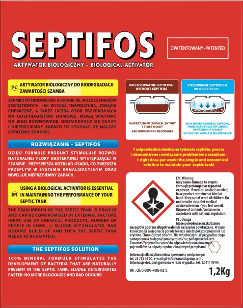 Zdjęcie: Aktywator biologiczny  1.2 kg SEPTIFOS