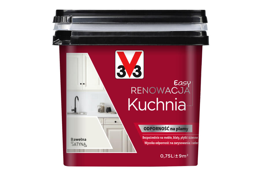 Zdjęcie: Farba renowacyjna Easy Renowacja Kuchnia bawełna 0,75 L V33