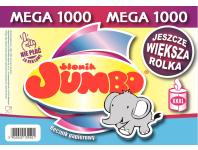 Zdjęcie: Ręcznik papierowy mega 1000 1 rolka 2-warstwowy SŁONIK JUMBO