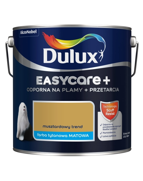 Zdjęcie: Farba lateksowa EasyCare+ Musztardowy Trend 2,5 L DULUX