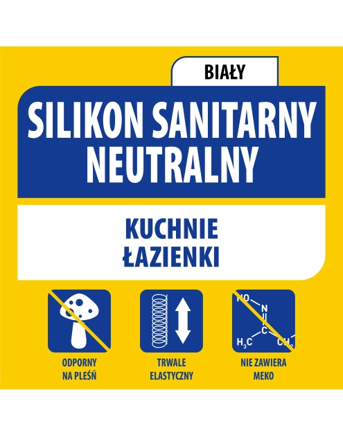 Zdjęcie: Silikon sanitarny neutralny 280 ml biały SOUDAL