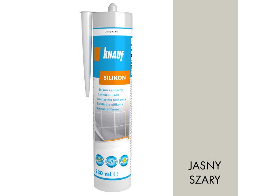 Zdjęcie: Silikon sanitarny jasny szary 280 ml KNAUF