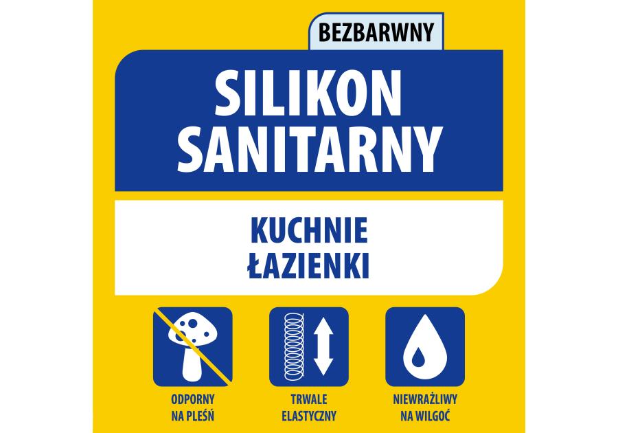 Zdjęcie: Silikon sanitarny 280 ml bezbarwny SOUDAL