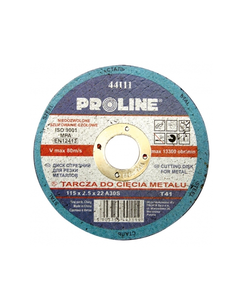 Zdjęcie: Tarcza do cięcia metalu T41 - 125 mm PROLINE